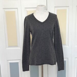 Philosophy Dane‎ Lewis Gray Cashmere V-Neck Sweater Womens Size M